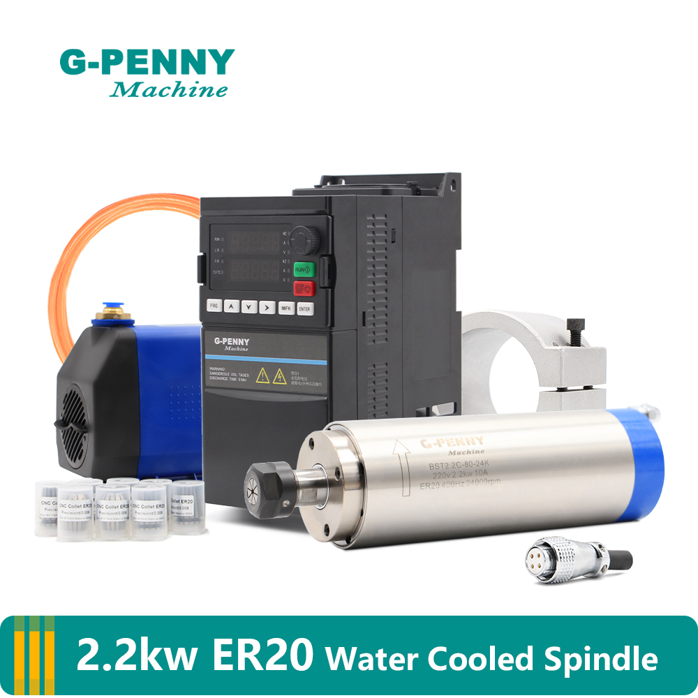 2.2Kw Water Cooled Spindle Kit Vfd - مجموعة محور تبريد مائي G-PENNY بقدرة