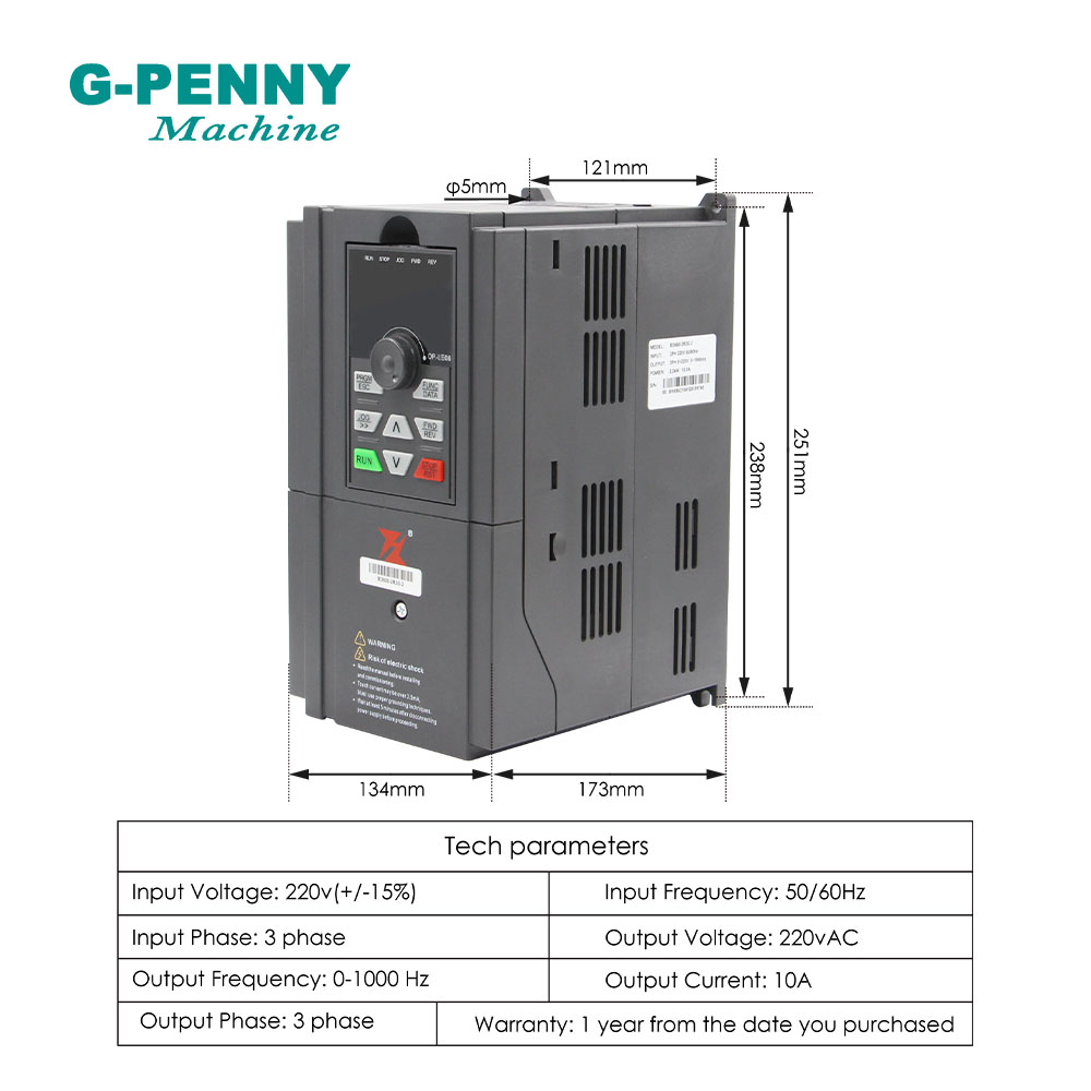 مجموعة محرك مغزل معدني ER20 D8 - مراجعة 2.2Kw Water Cooled Spindle Kit Vfd وسعره